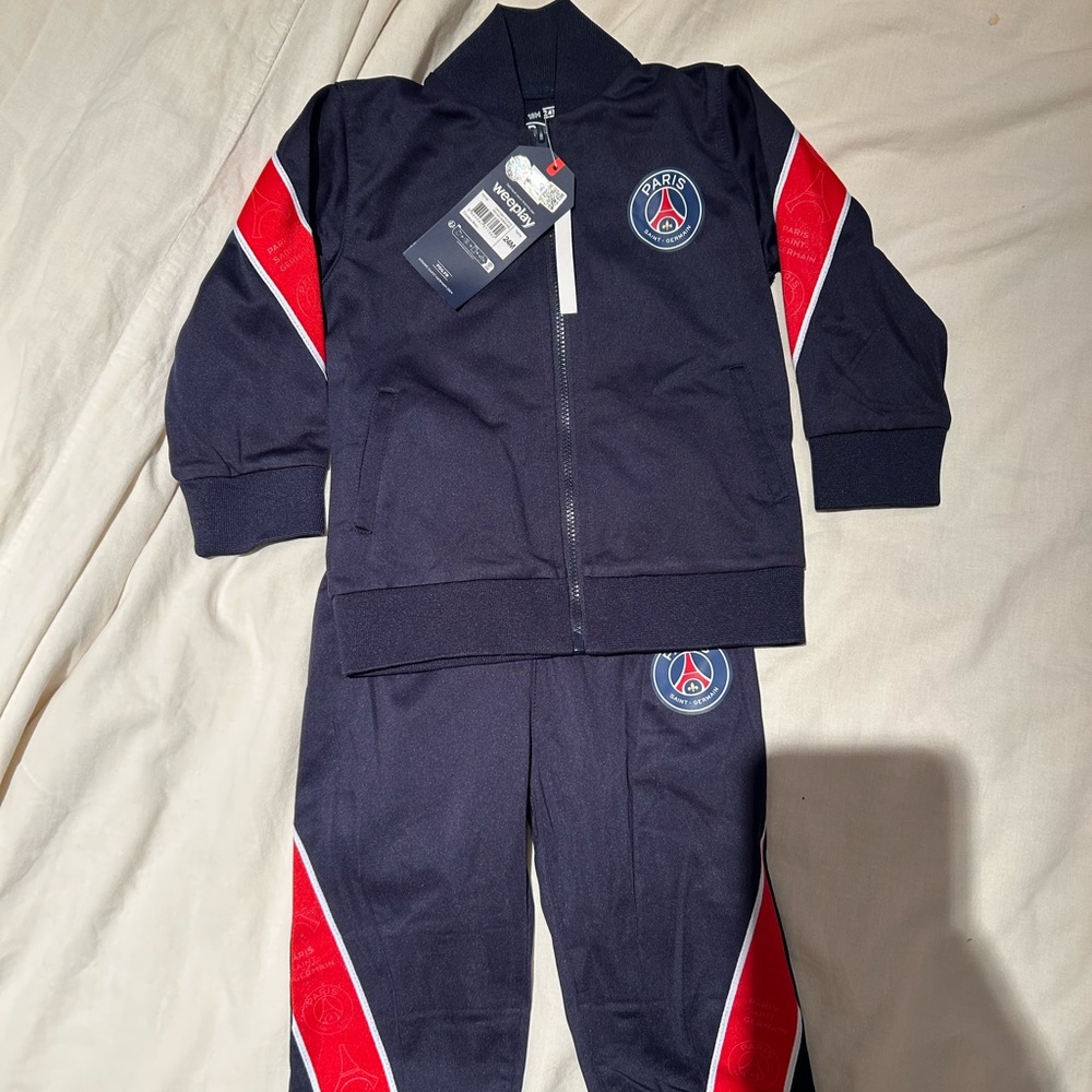 NWT PSG Kids Tracksuit in Navy and Red